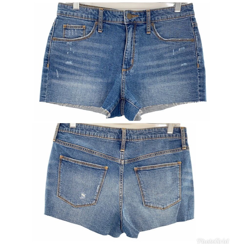 UNIVERSAL THREAD Distressed Raw Hem Jean Shorts - Picture 2 of 10